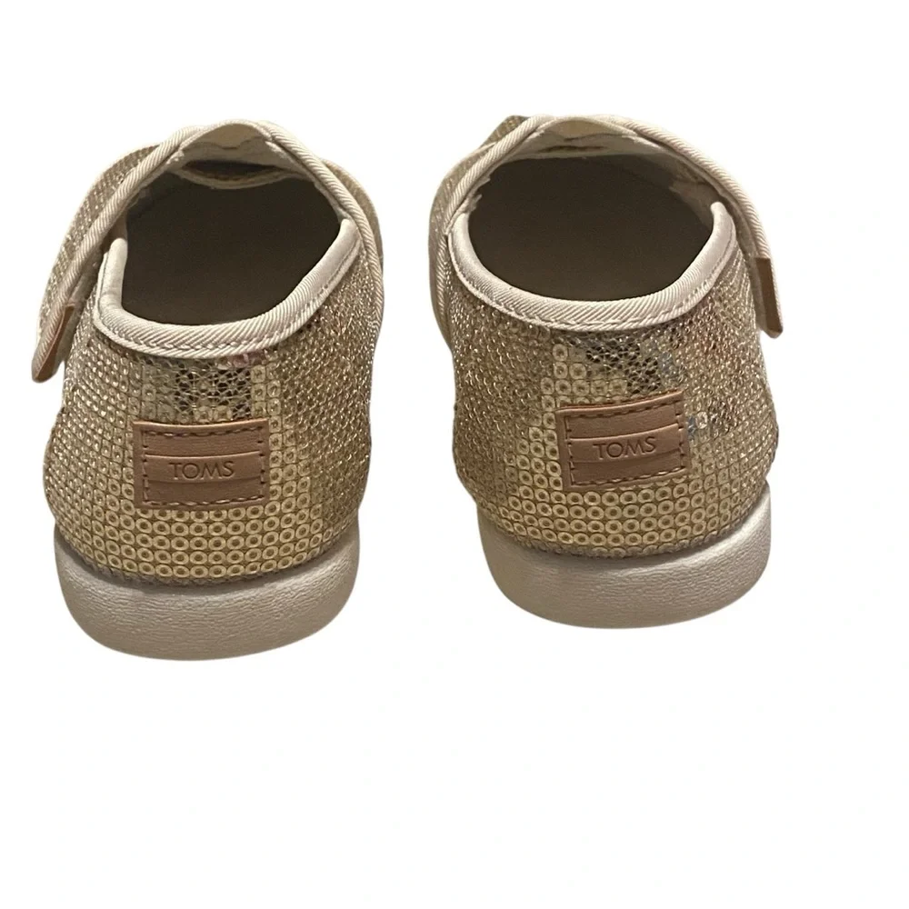 Toms Alpargata Classic Champagne Mini Sequins Toddler Shoe